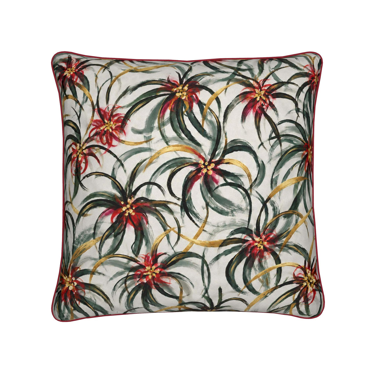 Crimson Orchid Cushion