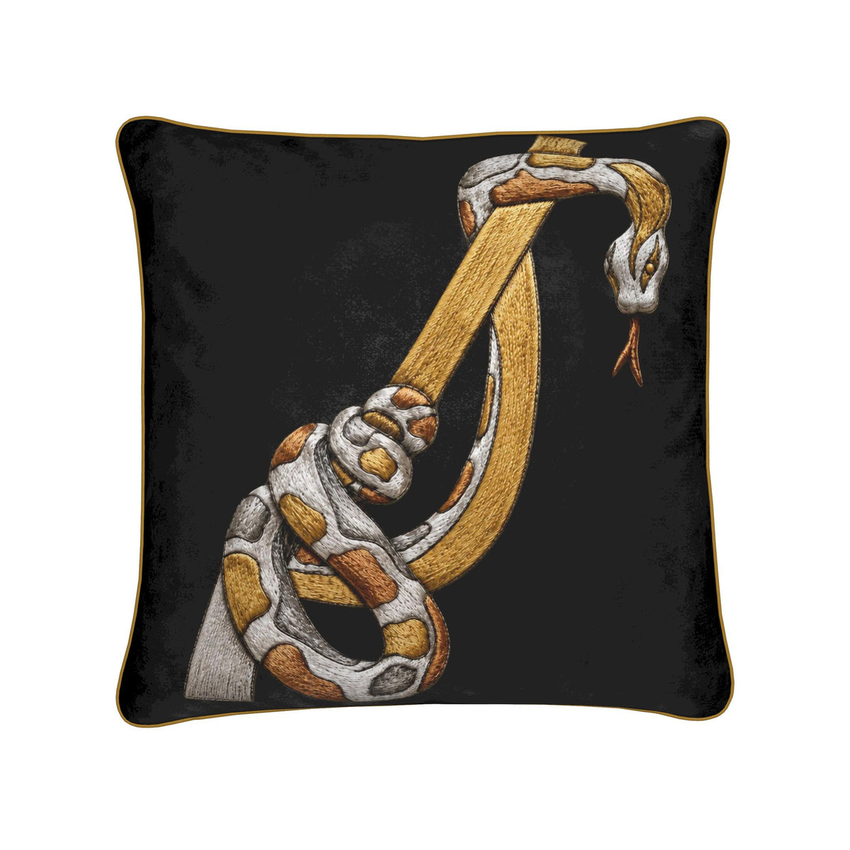 Gilded Serpent Cushion